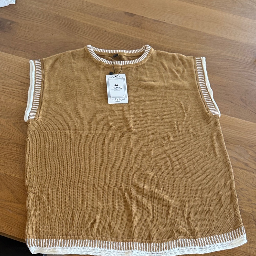 Women’s Light Brown Sleeveless Knit Top